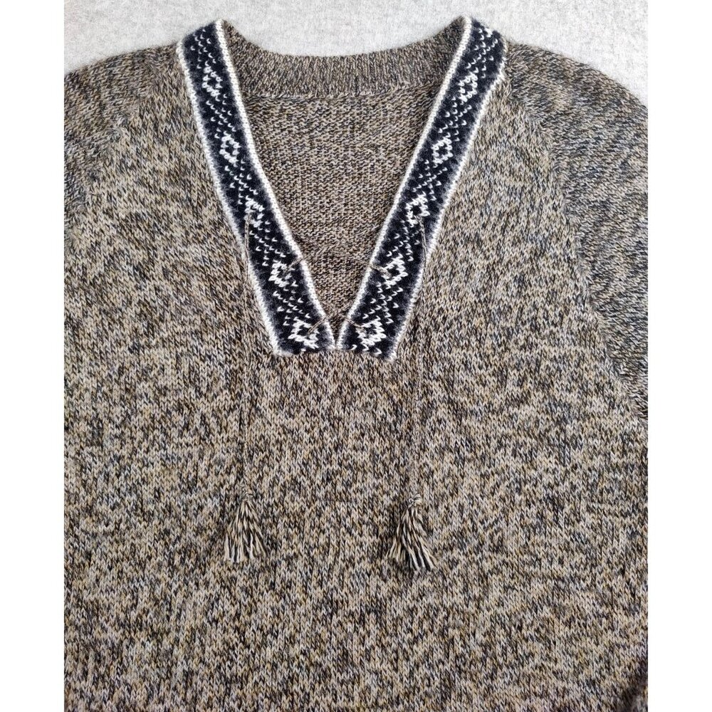 Women's Handmade Andean Alpaca V-Neck Super soft Sweater With Tie - Picture 2 of 6